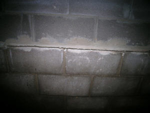 Horizontal Crack or Bowing in Concrete Block Wall