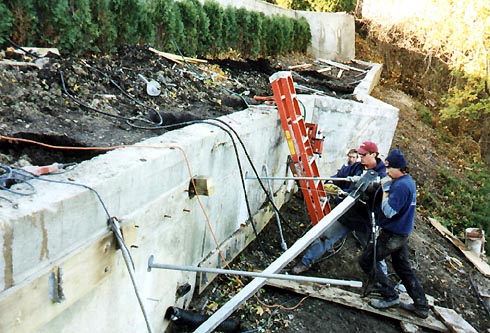 Tie-back Anchor Contractor in the GTA  Welded Tieback Connection Company  Toronto Retaining Wall Support